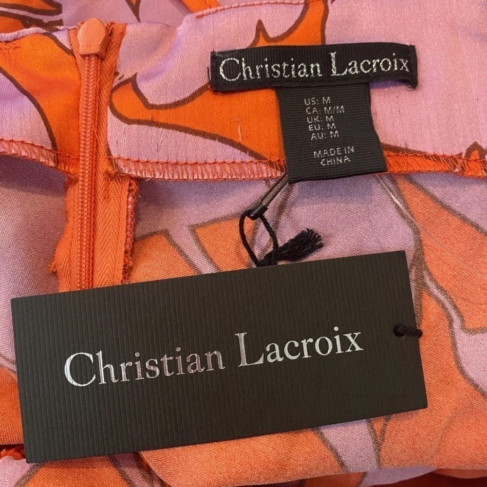 NWT Christian Lacroix Floral Tropical Print Dress Womens Medium - Picture 4 of 5